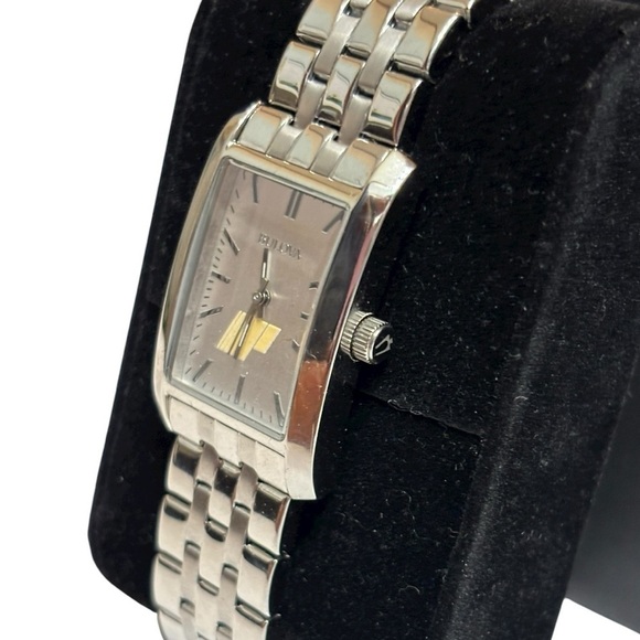 Bulova Silver Tank Watch Stainless 96A157 Corporate Collection New in Box main image 12
